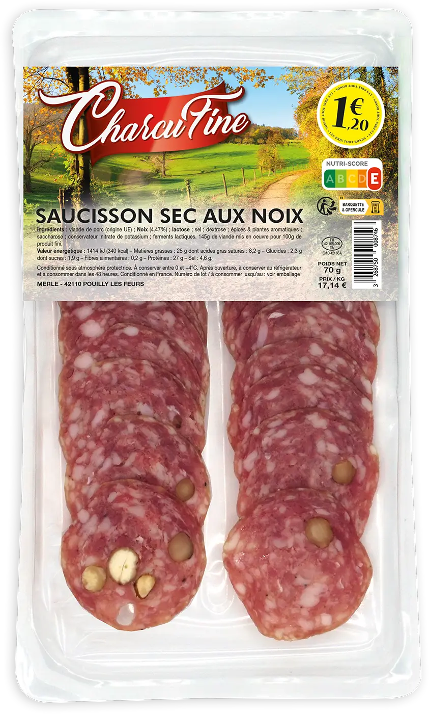 Saucisson sec aux noix